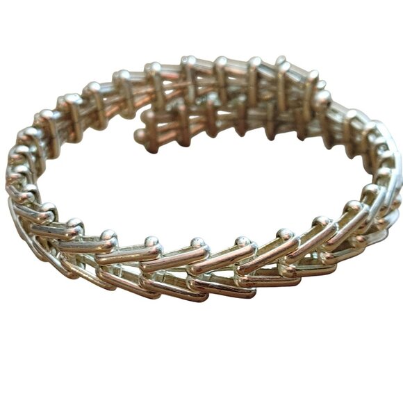 Alex Ani Vintage Sixty Six 66 Gypsy Wrap Silver Tone Link Bracelet Charm Jewelry - Picture 6 of 7